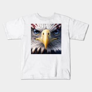 USA, Bald Eagle, America, American Flag, Kids T-Shirt